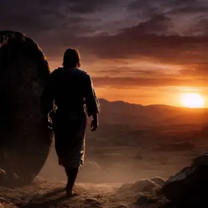 Visual contrast between the true gospel focused on Jesus Christ and churchianity based on traditions, rituals, and human teachings